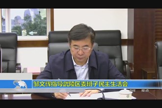 邹文辉指导武陵区委班子民主生活会