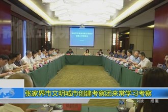 张家界市文明城市创建考察团来常德学习考察